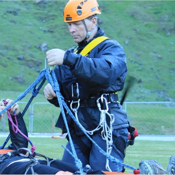 Allen, in search and rescue gear